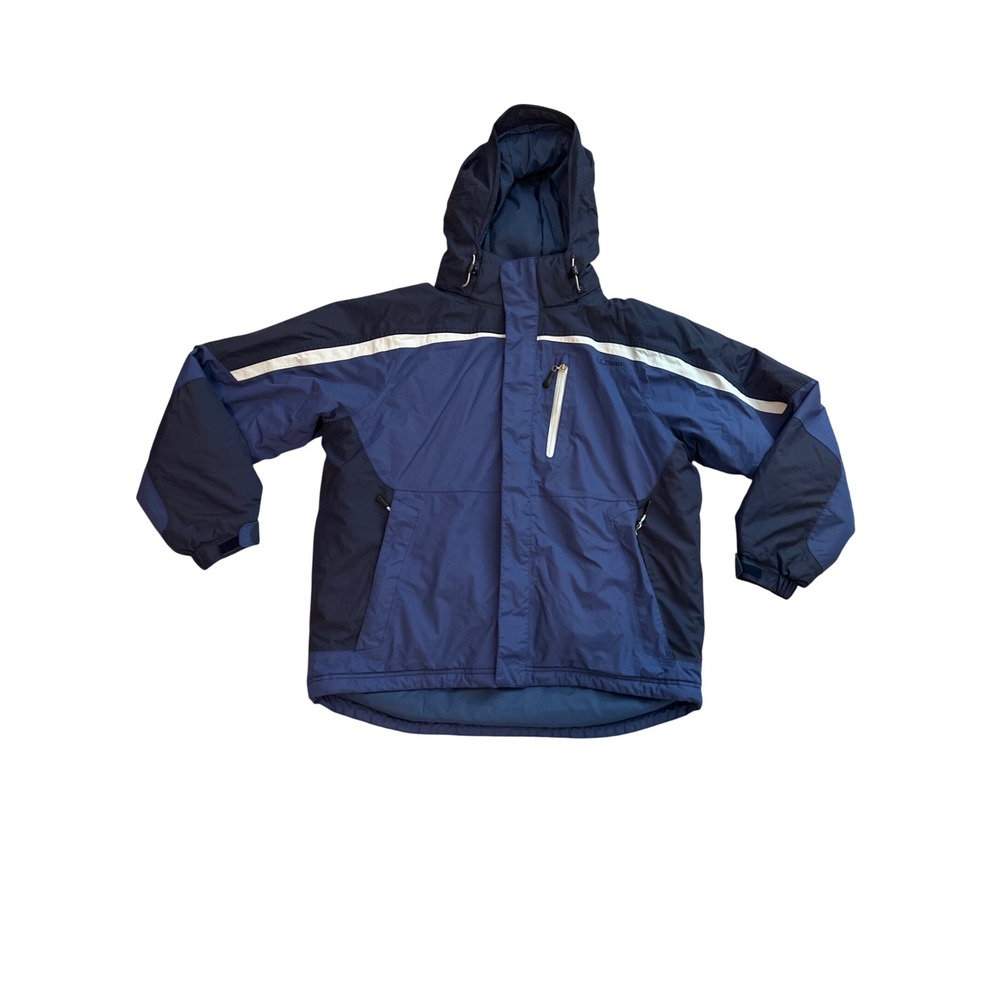 LL Bean Ski Hike Jacket Mens Large Blue Colorblock Insulated Coat 264926